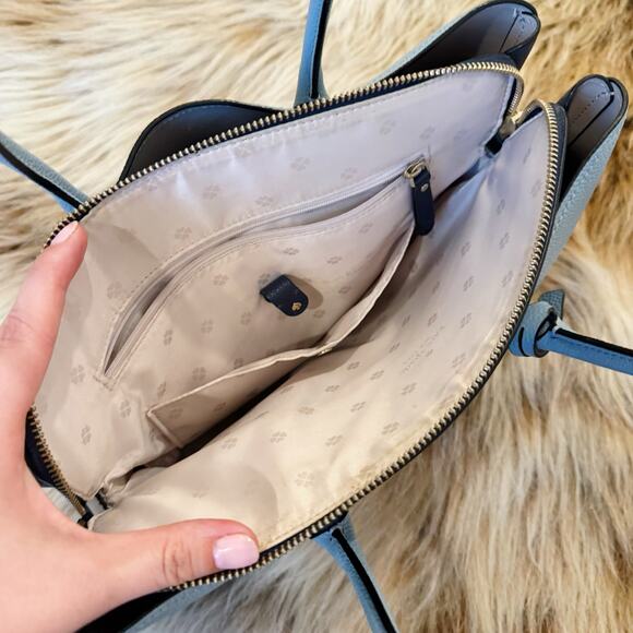 Kate Spade Cameron Street Small Candace Satchel Blue Leather Crossbody Bag - Picture 7 of 7